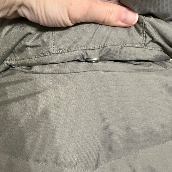 Eddie Bauer Womens Down Parka Puffer Coat Hooded Warm Winter green grey Size L - Picture 9 of 10